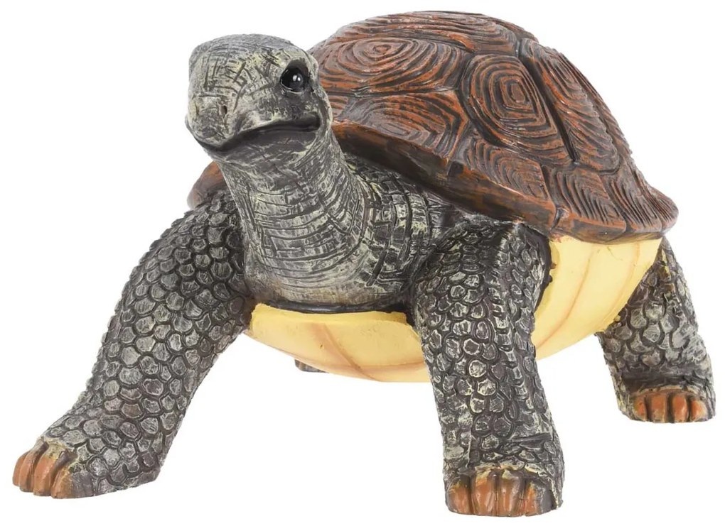 Záhradná figúrka z polyresinu Large Turtle, 12x19 cm, viacfarebná
