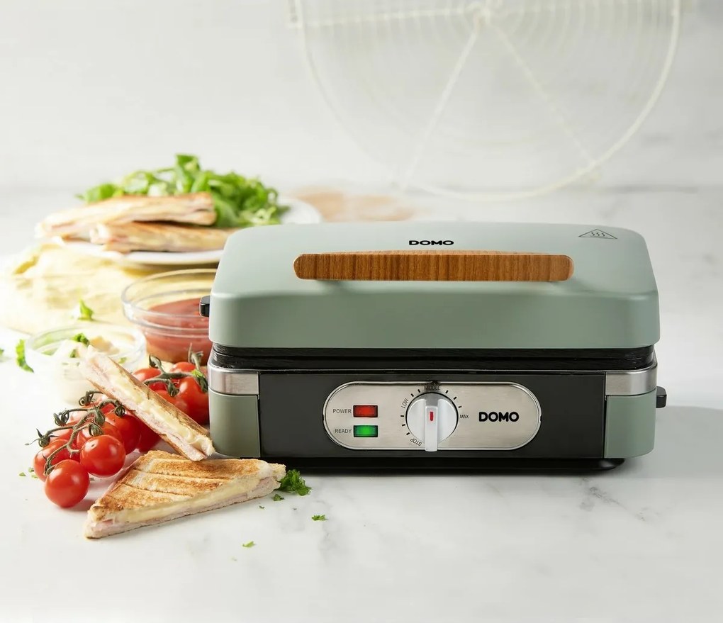 DOMO DO9276C sendvičovač 3v1, matná zelená