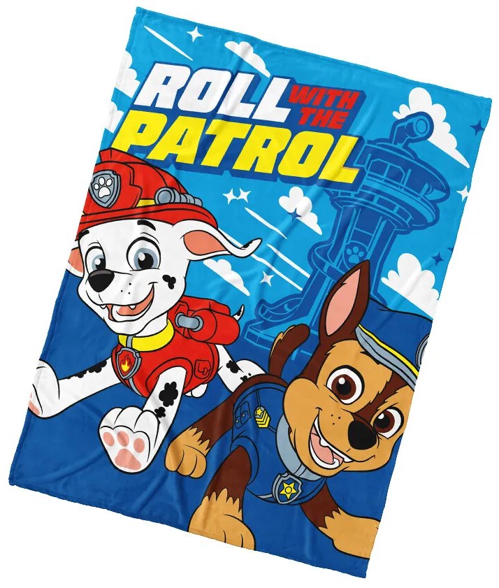 Detská deka Carbotex Paw Patrol Marshall a Chase,130 x 170 cm