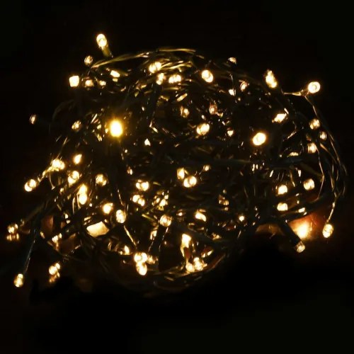 vidaXL Vianočná girlanda s LED a snehom zelená 10 m PVC-