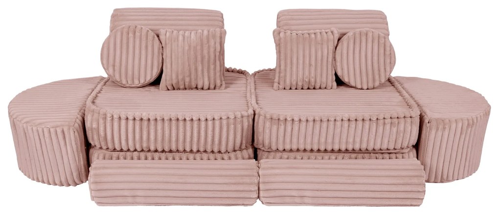 MeowBaby® Churros detská pohovka Max, Ruby Chocolate Pink