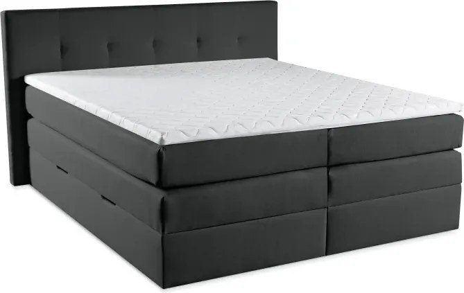 Kontinentálna boxspring posteľ AMBER, 200x180, antracitová (barell 97)