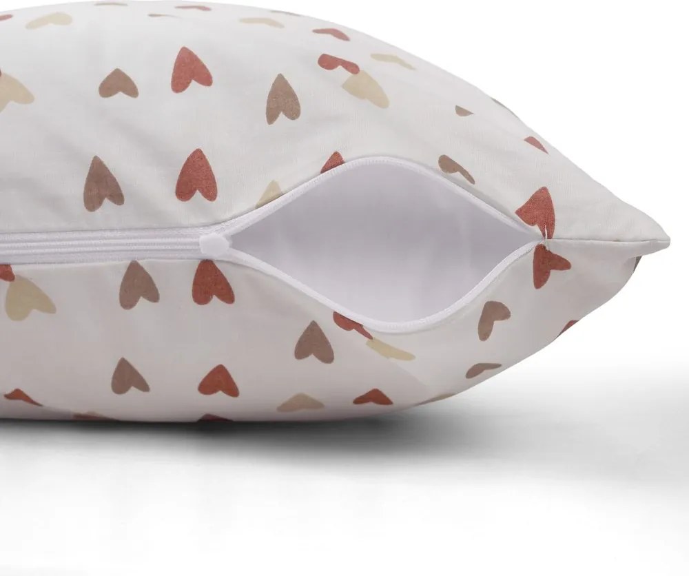 Polášek Bavlnené obliečky SRDIEČKA - Šedá | 140 x 200 cm / 70 x 90 cm