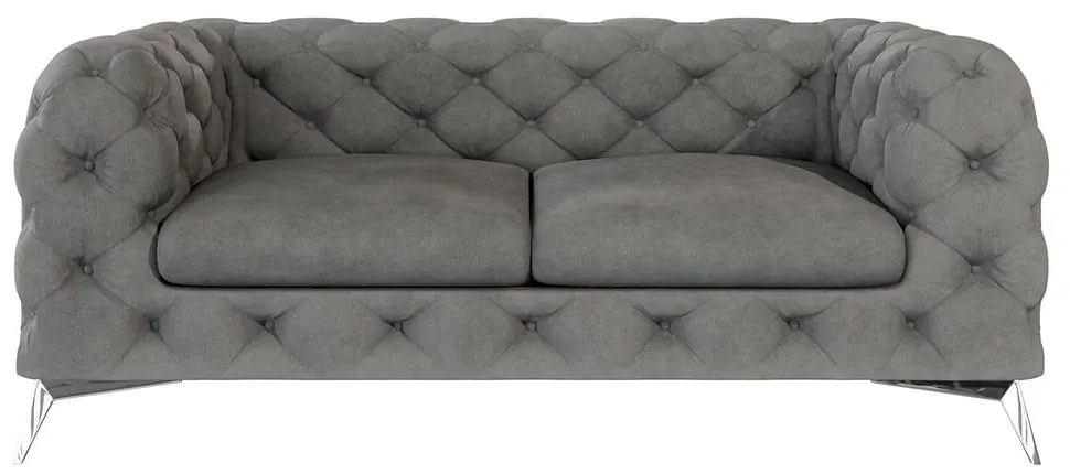 Sivá zamatová pohovka 185 cm Chelsea – Ropez