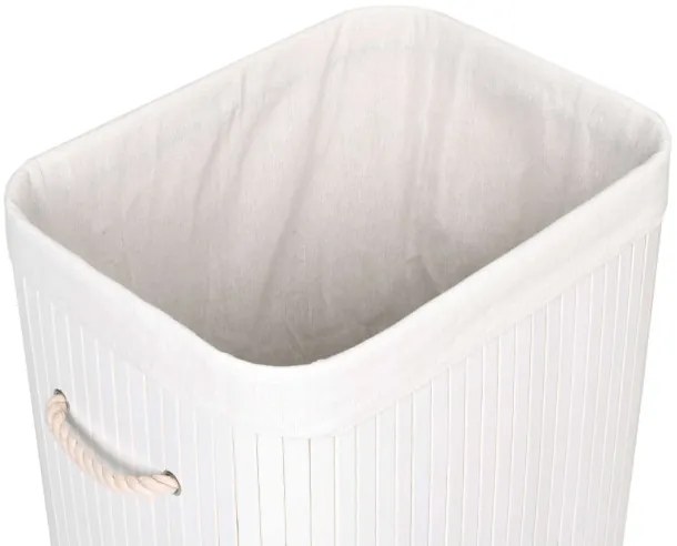 Kôš na bielizeň bambusový 80 l biely