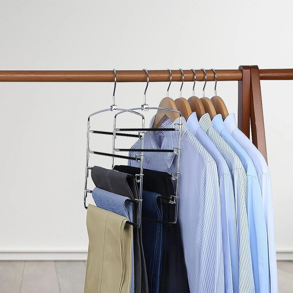 Zeller Present Kovový vešiak na nohavice, 5 úrovní
