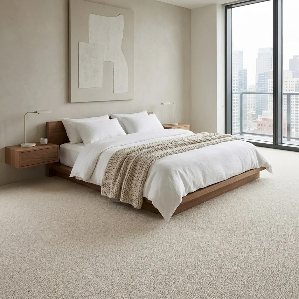 ITC, Metrážny koberec Liliana 7605, na mieru, šíře 4m, biela, ab (mriežka), detská izba