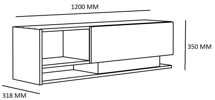 TV stolek DAMLA 120 cm bílý