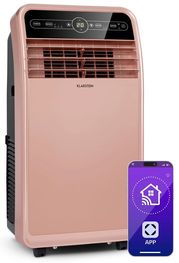 Metrobreeze New York Smart 12k, mobilná klimatizácia, 12 000 BTU/3,5 kW, A, diaľkový ovládač, ružovozlatá