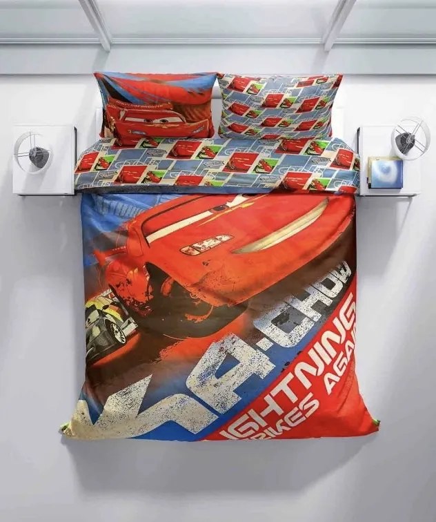 Obliecky Disney Cars 140x200cm+80x70cm Setino Tiahome