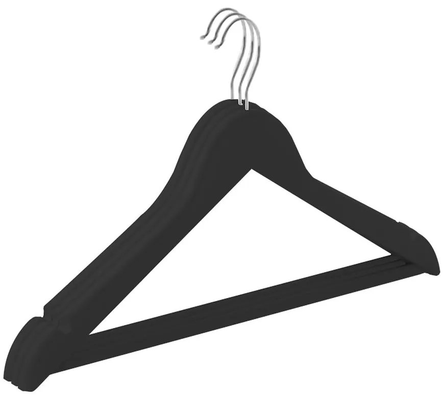 Vešiaky 3 ks drevené CRW02B10