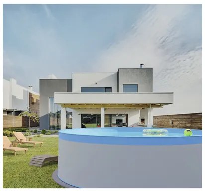 Bazén Planet Pool samotný bazén 350 x 90 cm modro-biely