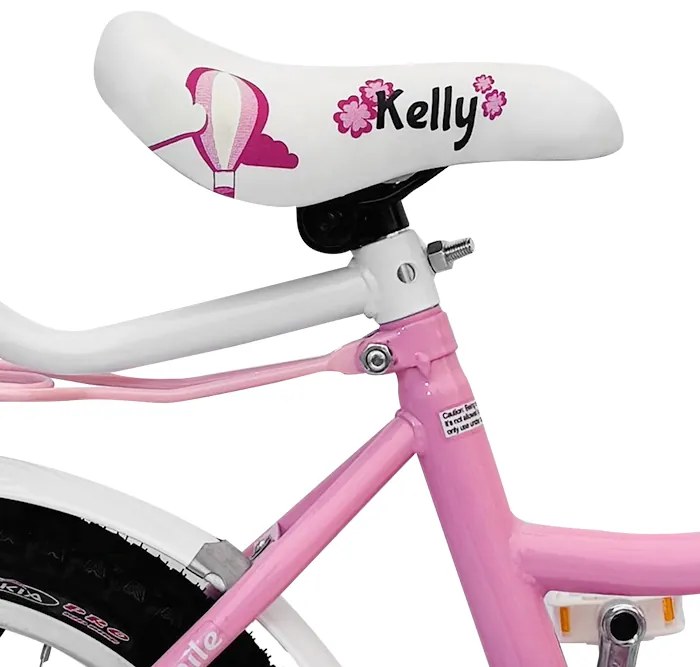 Detský bicykel s pomocnými kolieskami, vodiacou tyčou, košíkom a zvončekom 12 – pre deti od 2,5 do 4 rokov