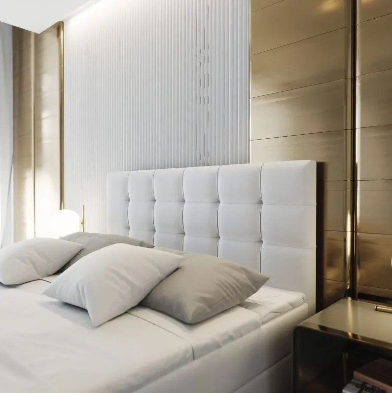 Čalúnená posteľ boxspring GLORIEN 160x200 cm purpurová Matrac: Bonell pružinová matrac