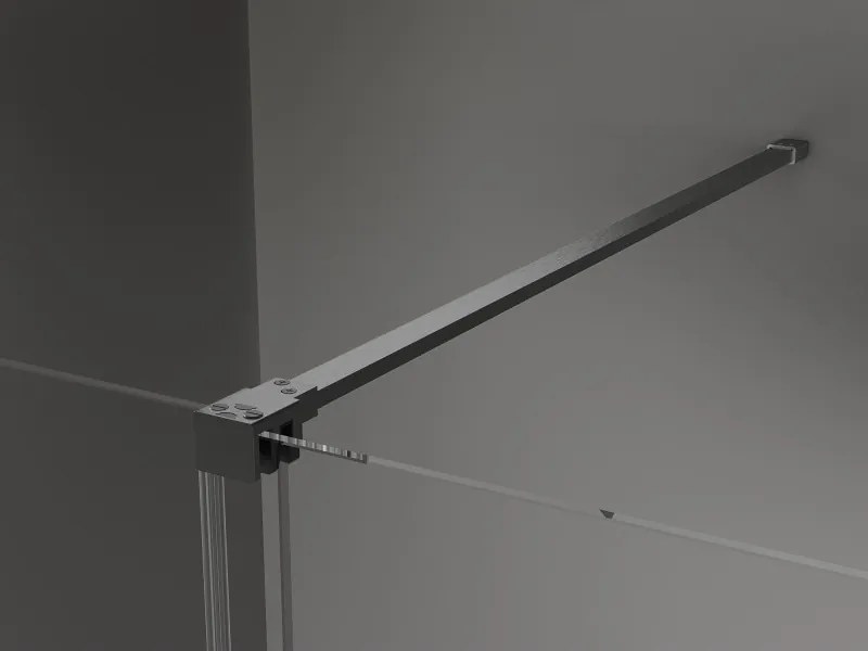 Mexen Velar, sprchový kút s posuvnými dverami 100(dvere) x 110(stena) cm, 8mm číre sklo, grafitová matná, 871-100-110-01-66