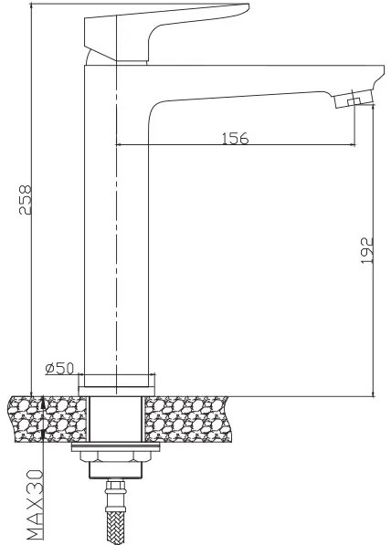 Invena Dokos, vysoká umývadlová batéria, chróm-biela, INV-BU-19-W02-V