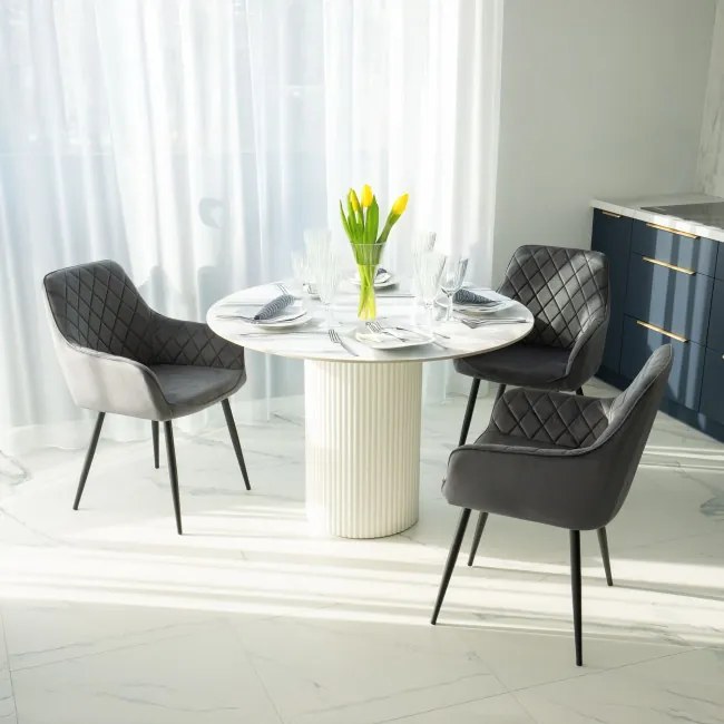 Jedálenská stolička HAVANA VELVET grafitová