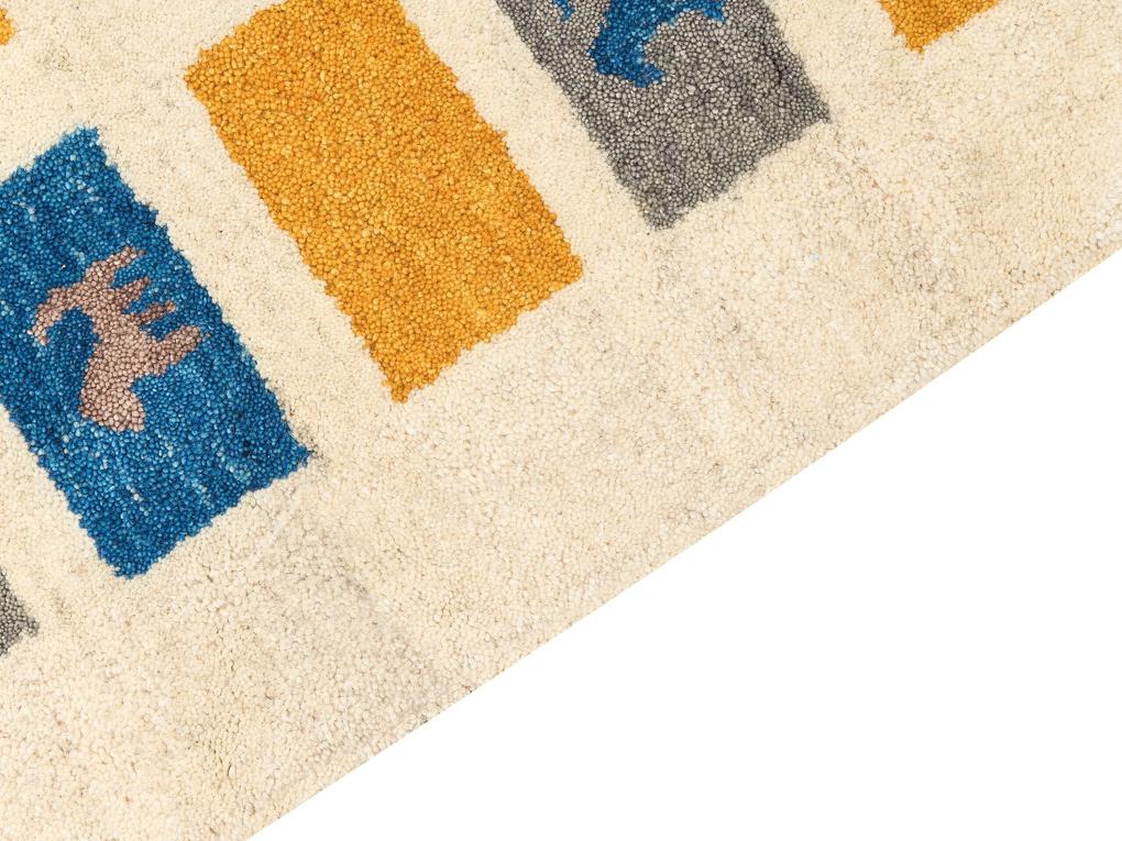 Vlnený koberec gabbeh 80 x 150 cm viacfarebný MURATLI Beliani