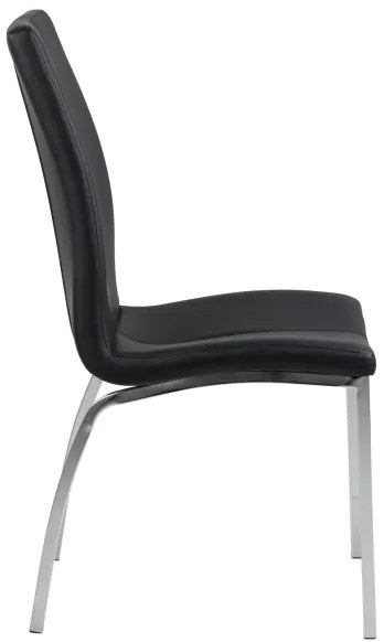Jedálenská stolička AMAL 1 ks čierna/matný chróm