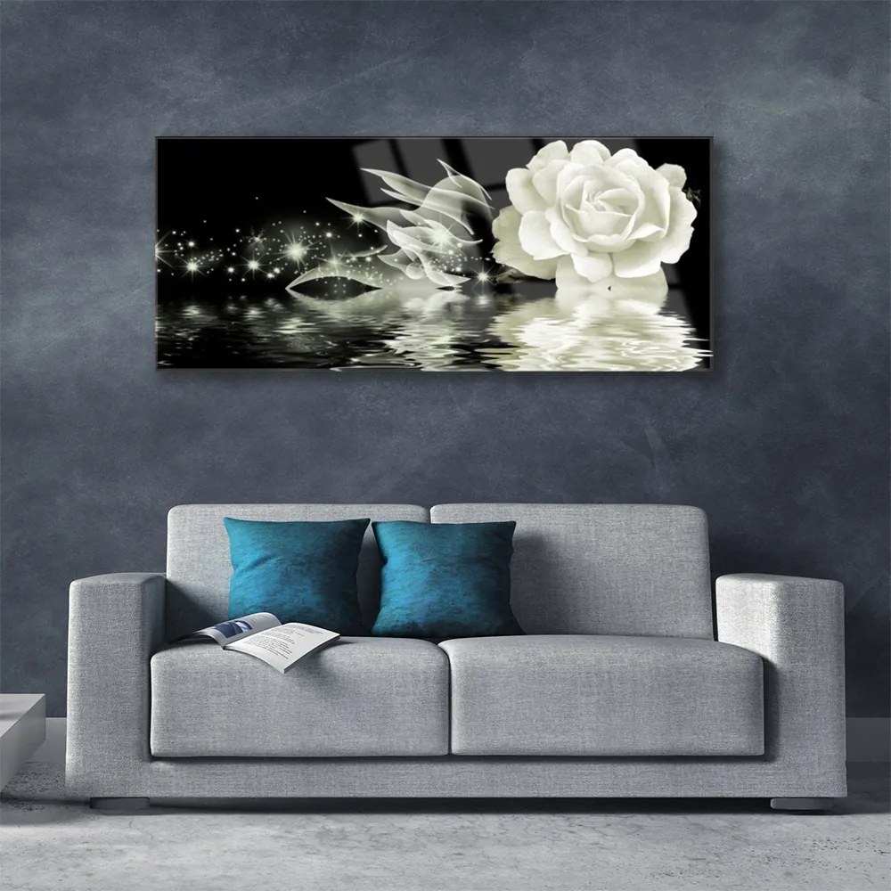 Obraz na akrylátovom skle Ruže kvet 125x50 cm