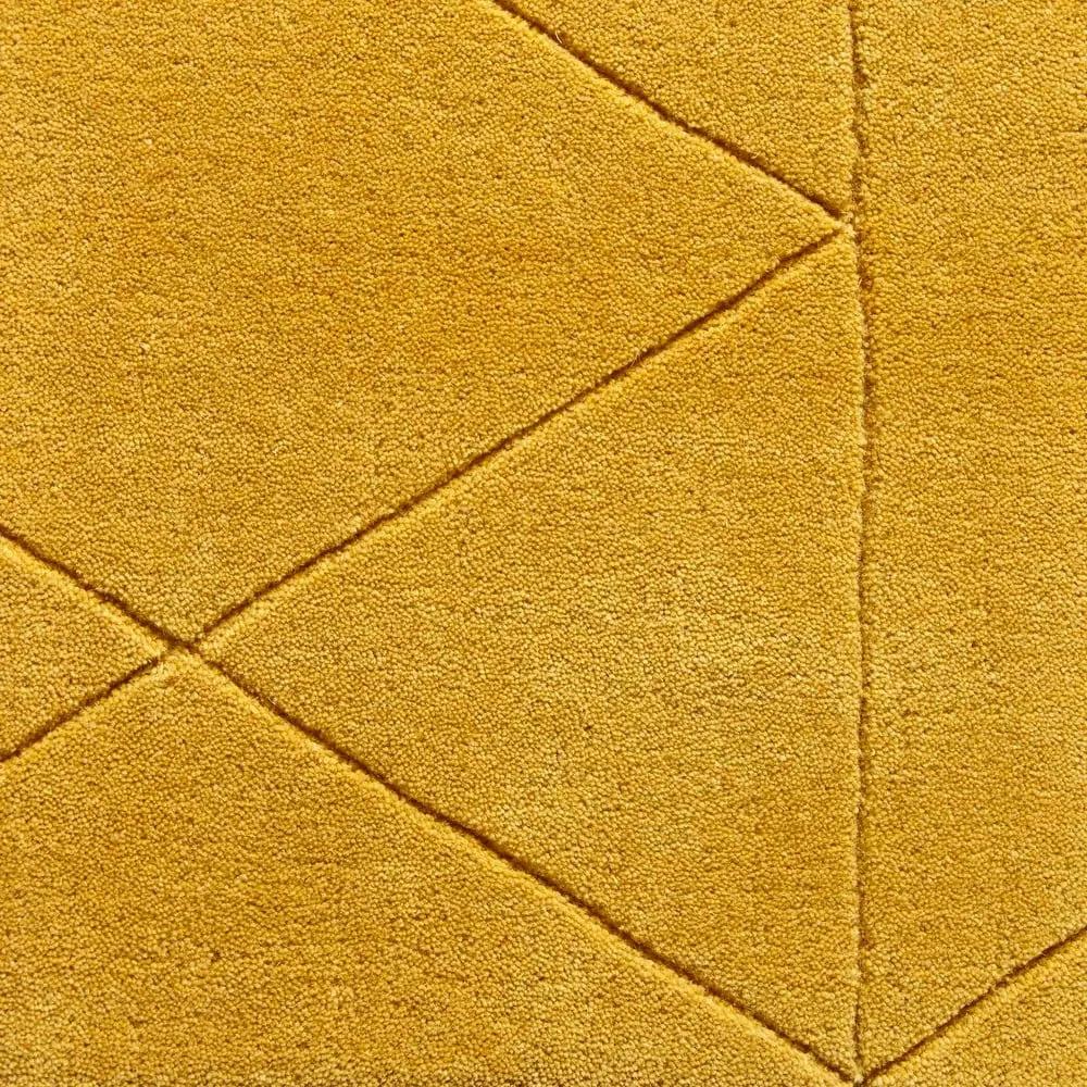 Horčicovožltý vlnený koberec Think Rugs Kasbah, 120 x 170 cm