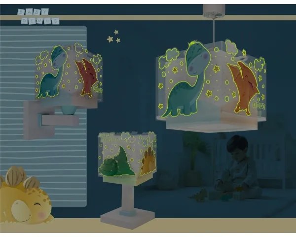 Dalber 63459 - Detská nástenná lampa BABY DINOS 1xE27/15W/230V pestrofarebná