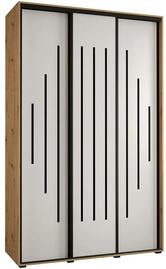 Skriňa 45 Canaris 12 160 artisan/biela/čierna