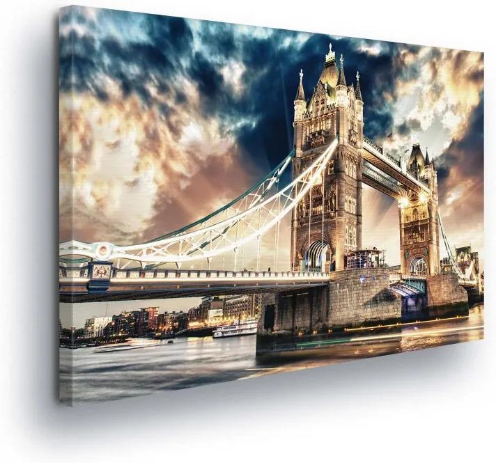 GLIX Obraz na plátne - Clouds over Tower Bridge 100x75 cm