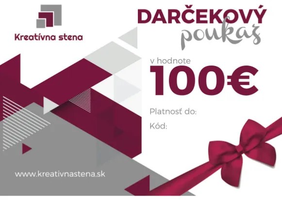 DARČEKOVÝ POUKAZ V HODNOTE 100€