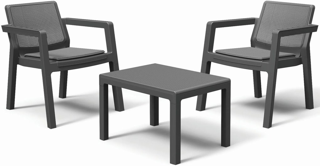 KETER EMILY Set balkónový so sedákmi, grafit/sivá 17209814