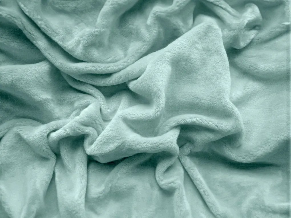Plachta mikroplyš SOFT 180x200 cm mentolová