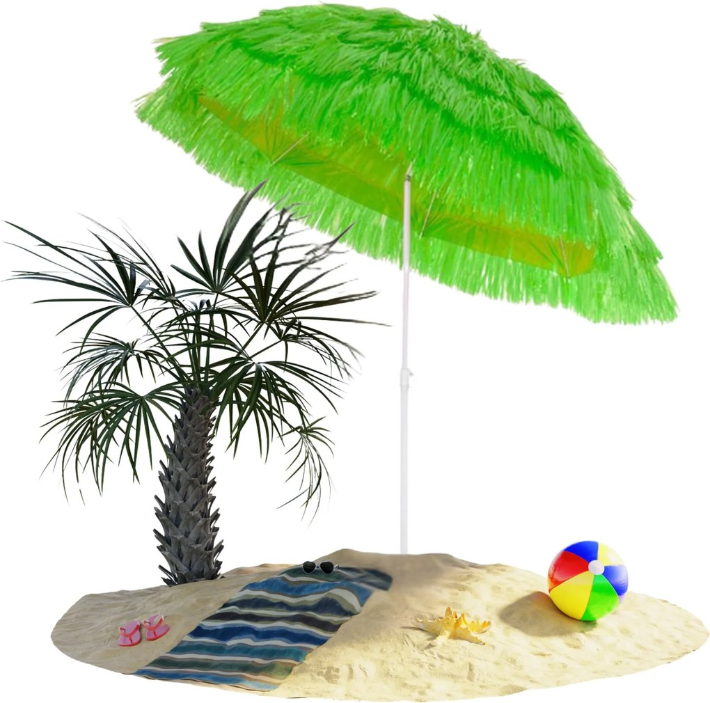 Plážový slunečník Hawaii 160 cm zelený