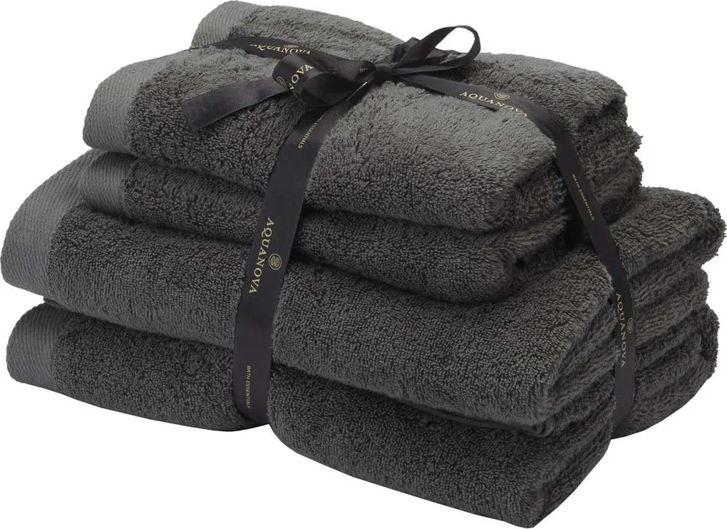 XXXLutz SADA FROTÉ UTERÁKOV, tmavosivá Aquanova - Kúpeľňový textil - 008525027502