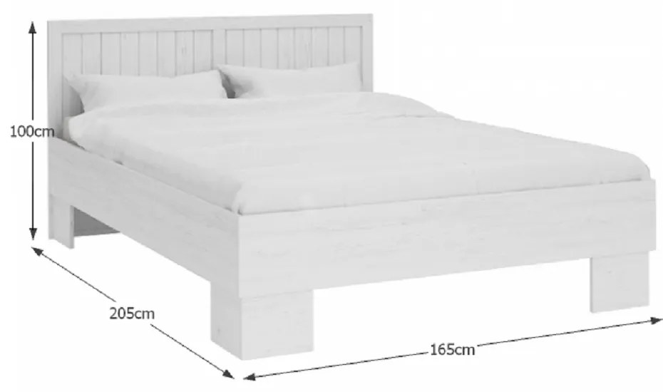 Manželská posteľ 160 cm Provense L1 (s roštom). Vlastná spoľahlivá doprava až k Vám domov. 809017