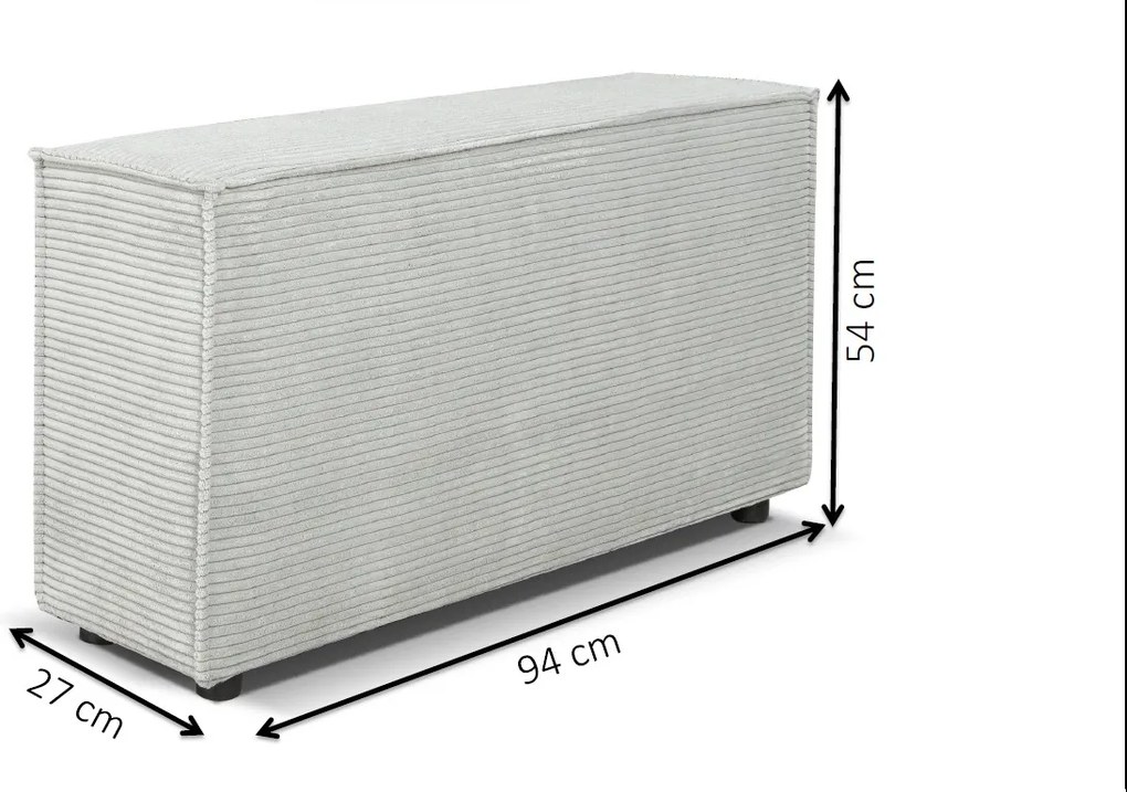 Modulárna sedačka Cuboid Sed R (svetlosivá). Akcia -18%. Vlastná spoľahlivá doprava až k Vám domov. 1071645