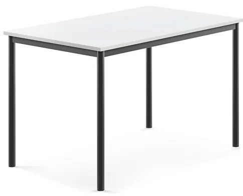 Stôl BORÅS, 1200x800x760 mm, laminát - biela, antracit