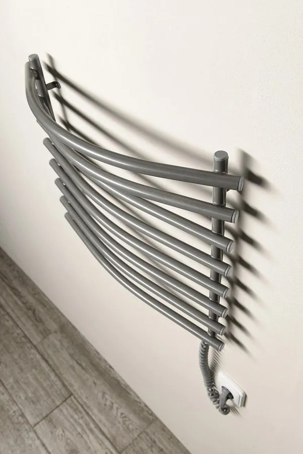Aqualine Aqualine, Elektrický sušiak uterákov, 570x465 mm, 72 W, šedý hliník - metalíza (RAL9007), SU210A