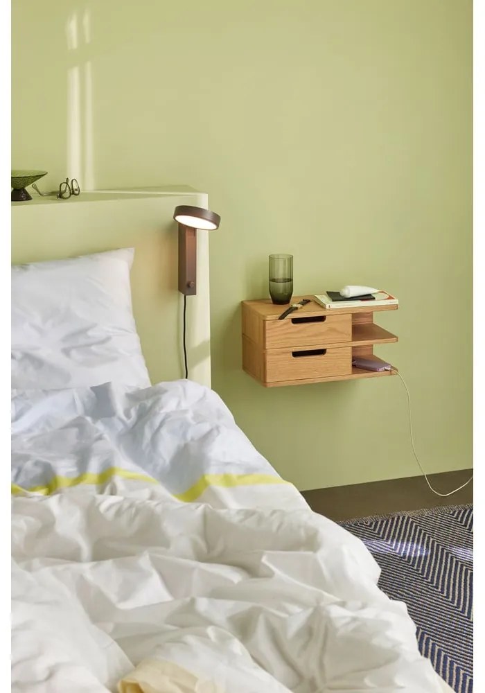 Hnedé nástenné svietidlo Crea – Hübsch