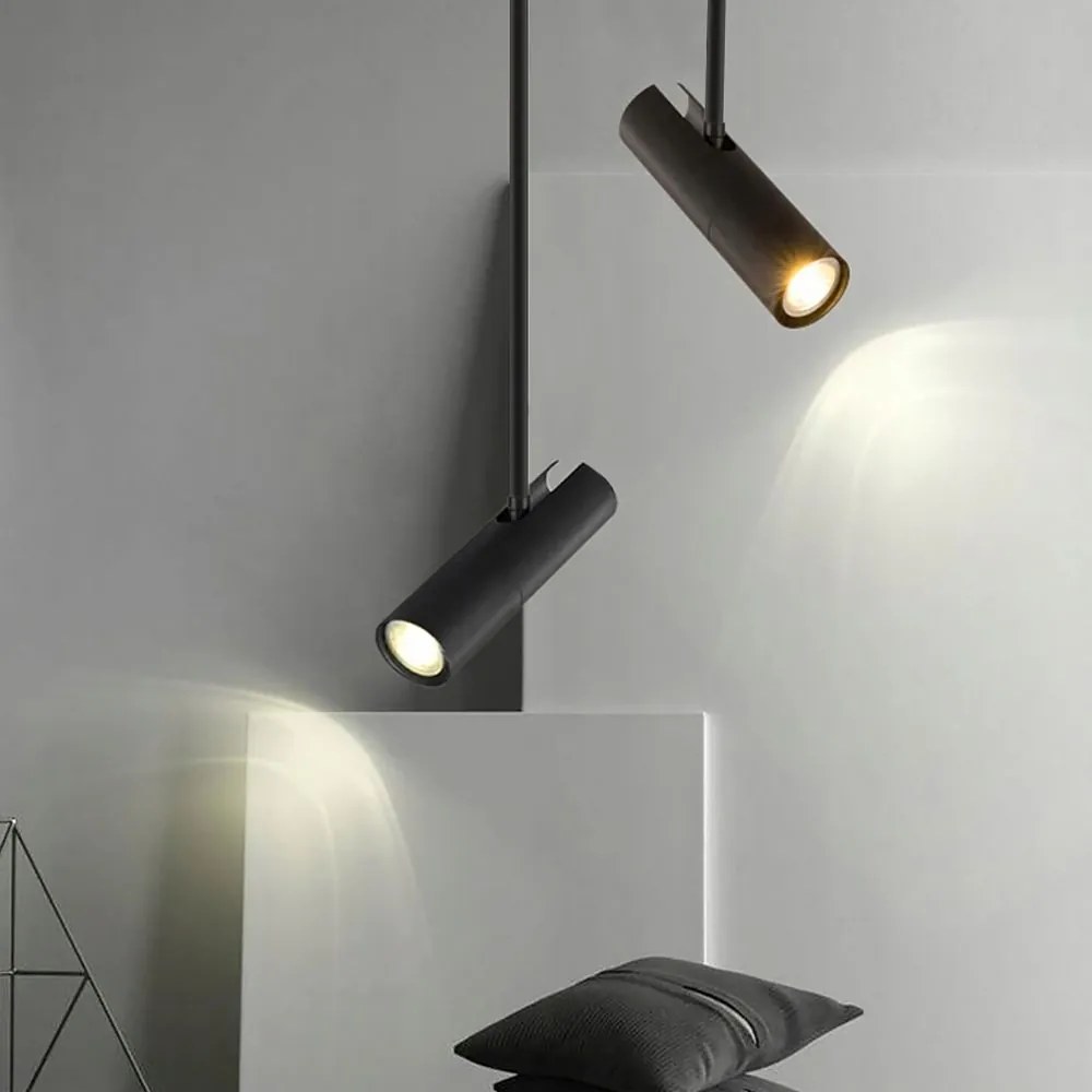 Toolight - závesná stropná lampa GU10 10W - reflektor APP608-1C, čierna, OSW-08196
