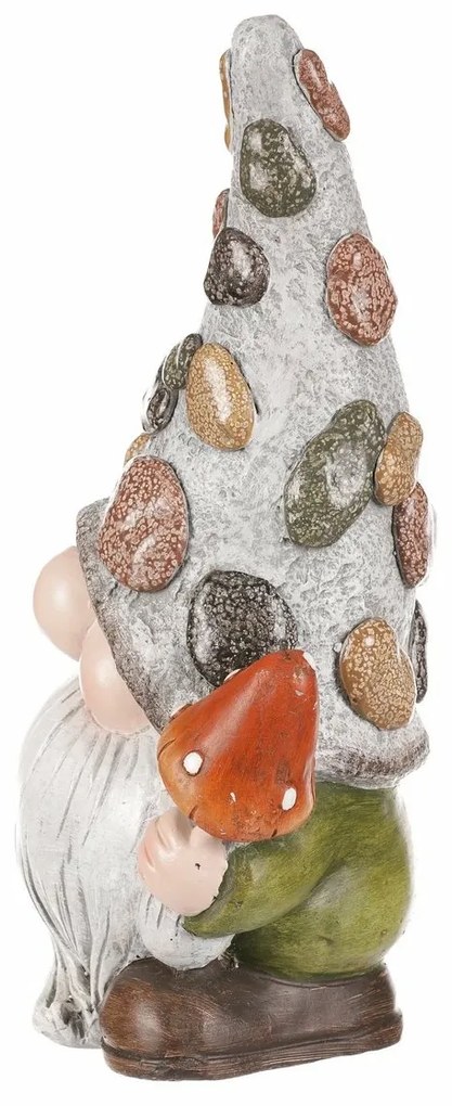 Záhradný škriatok/trpaslík s lampášom, 29 x 41 x 17 cm, MgO
