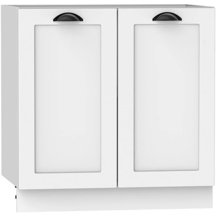 Kuchynská skrinka Adele D80 Biely hrášok/Biely