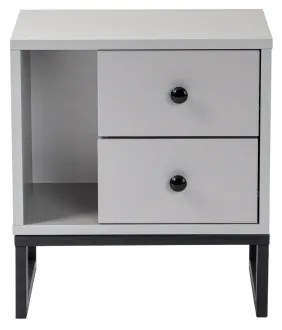 Nočný stolík GLIMMER 50x45,2 cm šedá/čierna