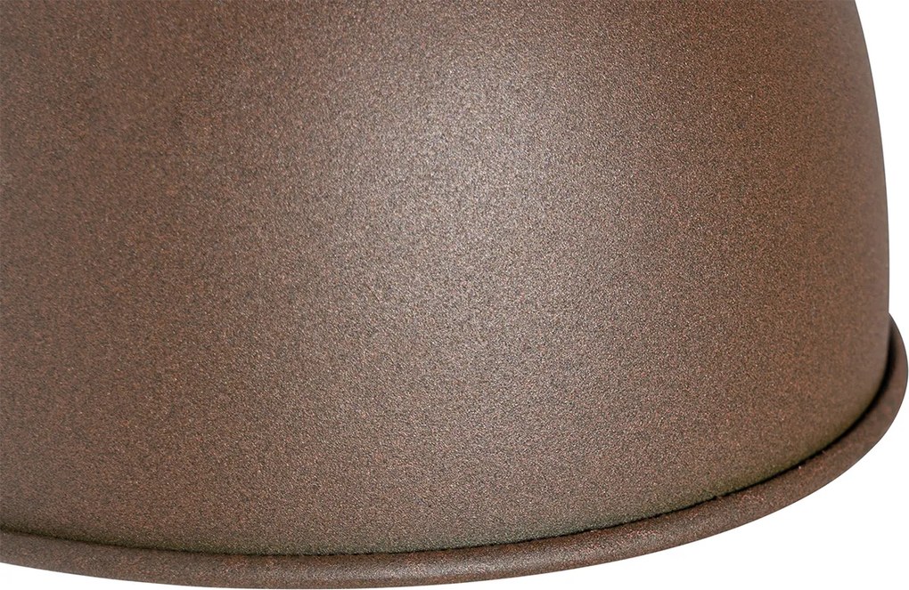 Priemyselná vonkajšia nástenná lampa hrdzavohnedá okrúhla IP44 - Natas