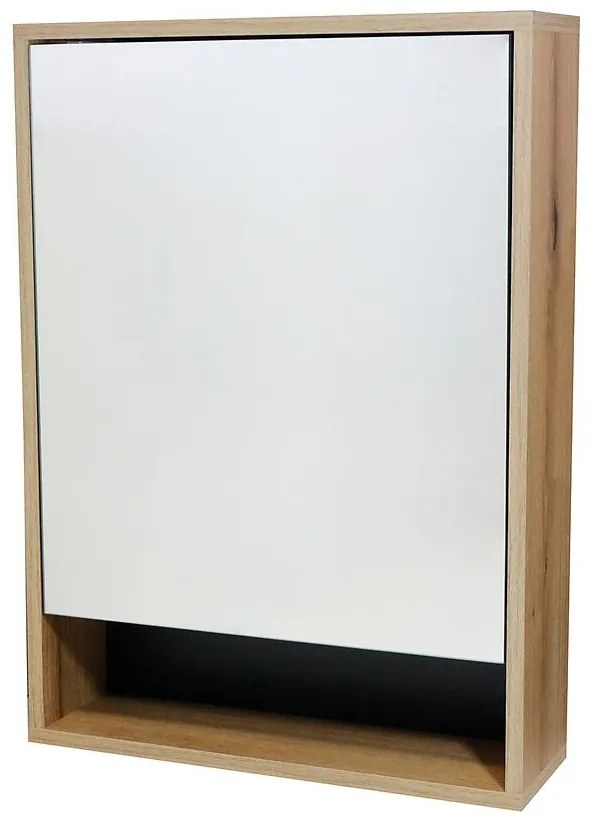 KÚPEĽŇOVÁ ZRKADLOVÁ SKRINKA NOVA 60 DUB EVOKE