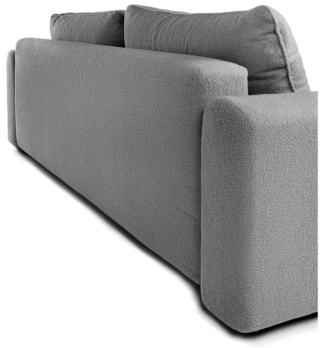 Sivá rozkladacia pohovka z textílie buklé 247 cm Quinoa – Bonami Selection