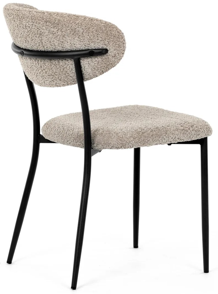 Autronic - Židle jídelní, lanýžová látka, černé kovové nohy. - CT-W1021 LAN2 AKCE