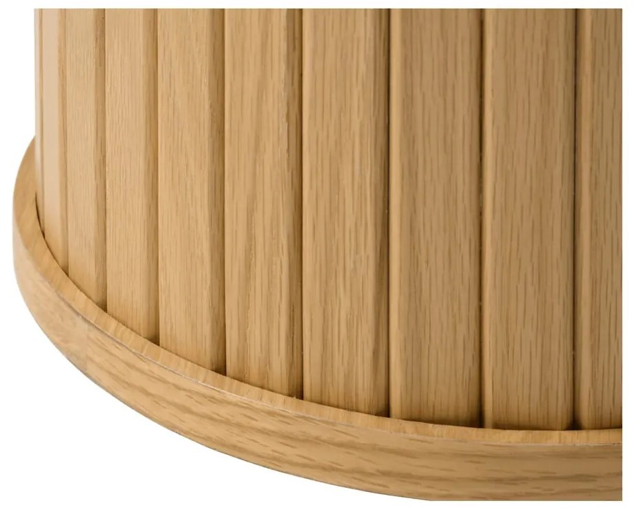 Okrúhly odkladací stolík v dekore duba ø 50 cm Nola – Unique Furniture