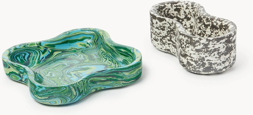 Dekoračné misky z technického mramoru Elara, 2 ks