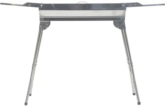 Prenosný gril na drevené uhlie lesklý chróm