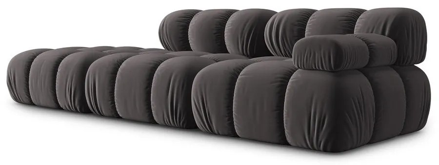 Tmavosivá zamatová pohovka 282 cm Bellis – Micadoni Home